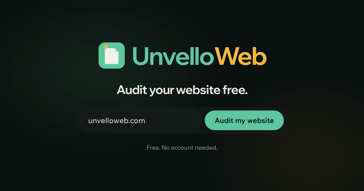 UnvelloWeb — see what search engines and AI can't see
